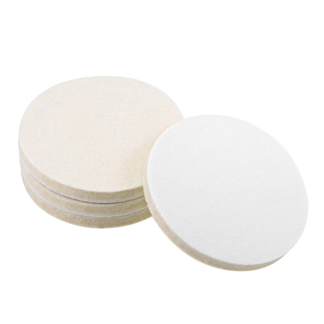 2-7 Inch Wool Felt Polishing Pads with Flocking Hook And Loop Back for Sander Stainless Steel Glass Mirror Polishing Wheel