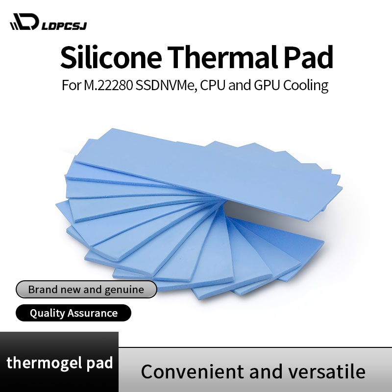 LDPCSJ Silicone Heat Sink Pads for M.2 2280 SSD NVMe, CPU & GPU Cooling - 12pcs or 6pcs, Thermal Gel Pads