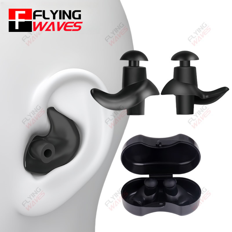 Swimming Silicone Earplug Nose Clip Waterproof Spiral Earplug for Kids Surf Showering Bathing Beginner Swimming Equipment