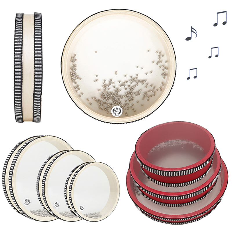 Baby Montessori Ocean Wave Bead Hand Drum Music Instruments Toys Early Learning Music Percussion Educational Toys For Baby