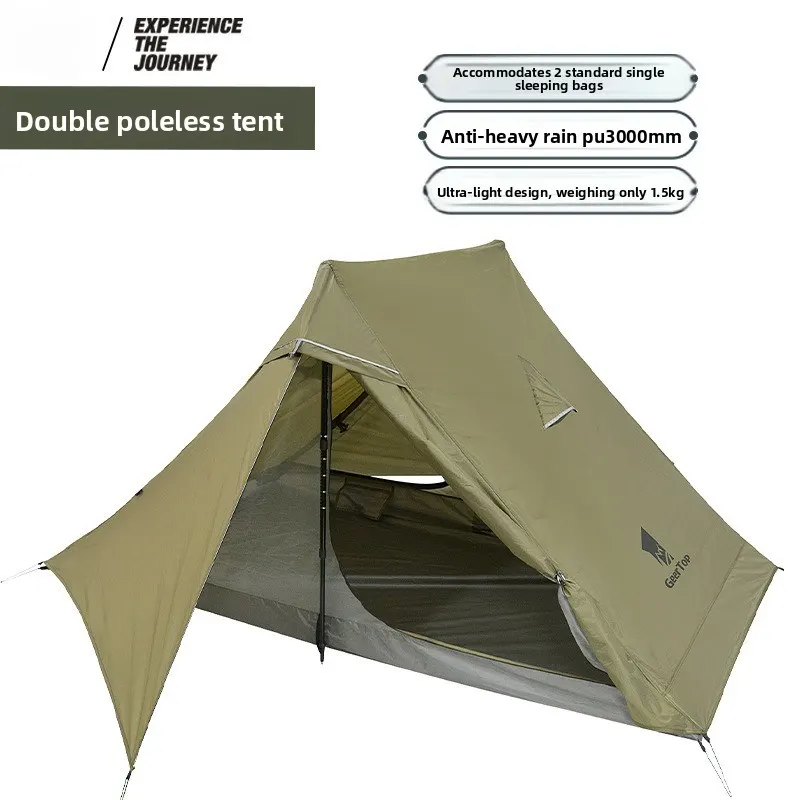 Outdoor Camping Tent Portable Hiking Tent Anti Ultra Light Camping Tent for Two People - image 1