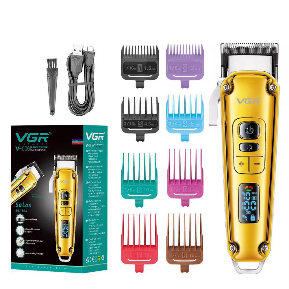 Hair Trimmer VGR V-006 Hair Clippers Popular Salon Professional VGR 006 for Men Cordless for Stylists and Barbers