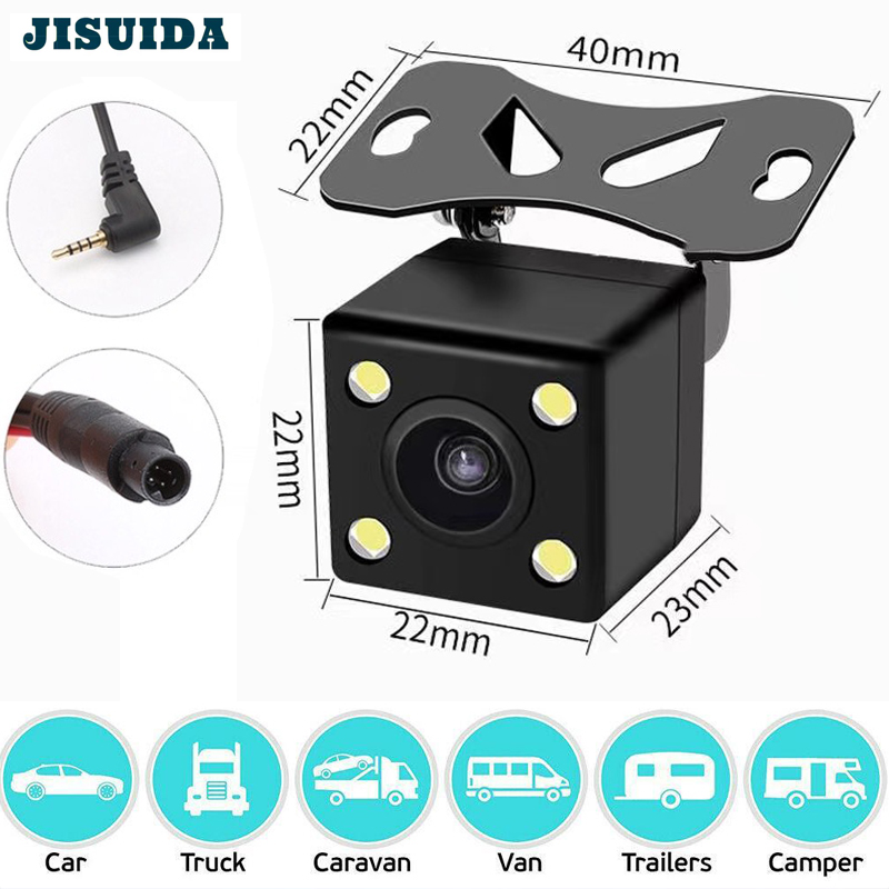 Universal 4-pin car reversing image camera rear lens HD video waterproof shockproof rear view tachograph