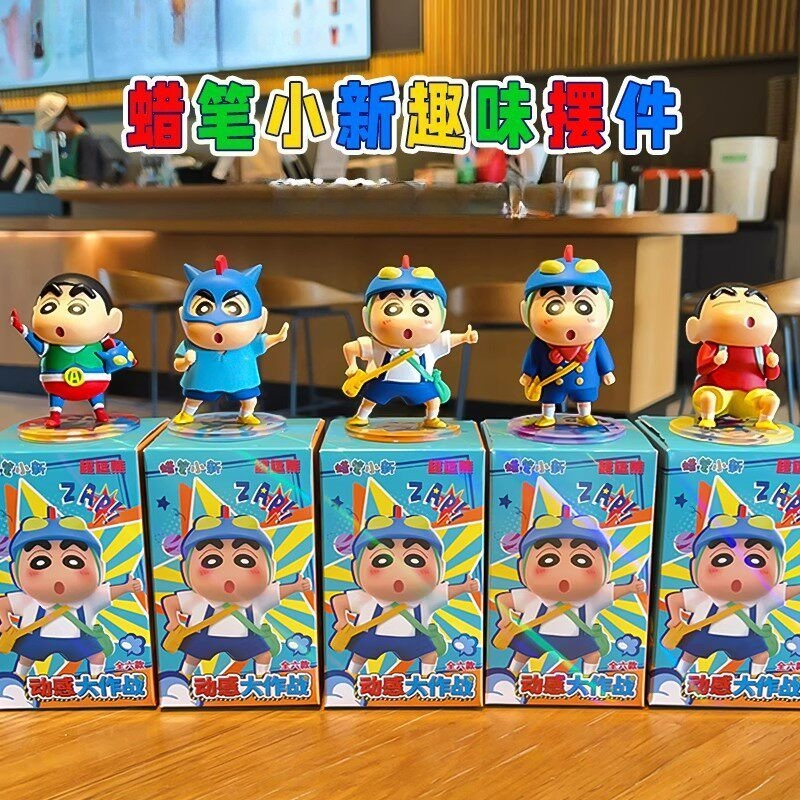Crayon Shin-chan Dynamic Battle Series Action Figure Blind Box Kawaii Cartoon Character Toys Desk Decor Birthday