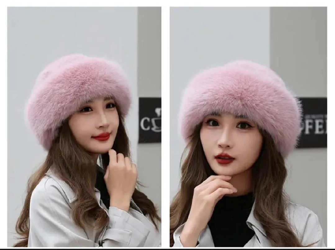 Fluffy Faux fur winter hat