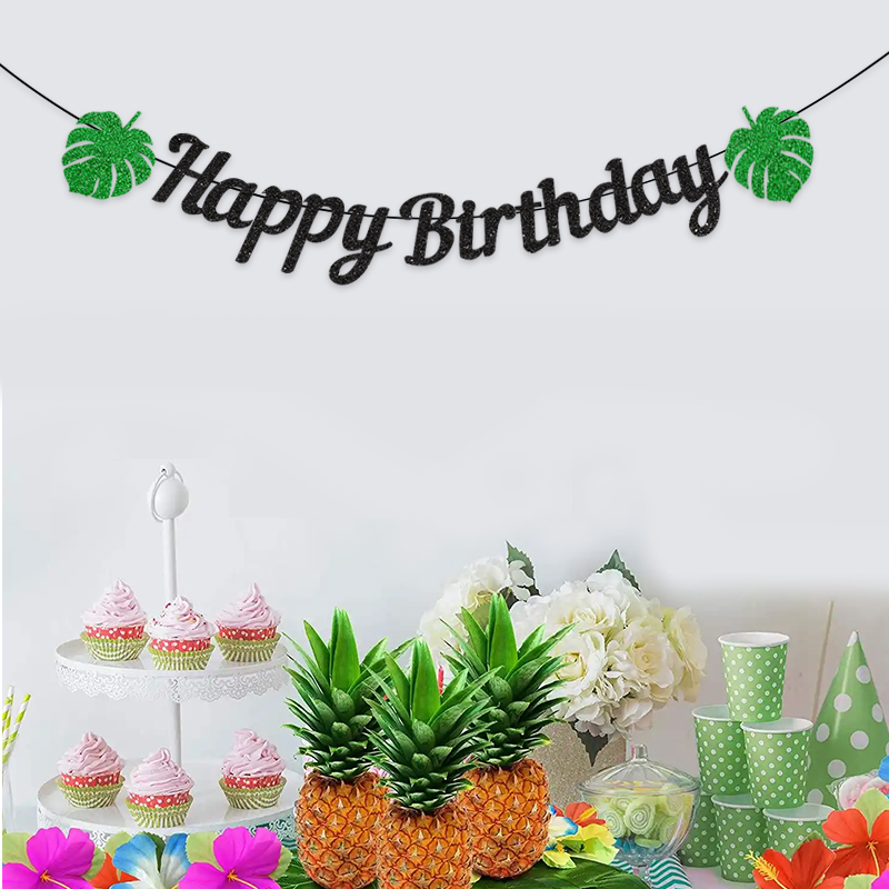 1pcs Happy Birthday Banner, Gold, Red & Black, Birthday Party Decoration Banner for Boys & Girls, Birthday Party Background Deco