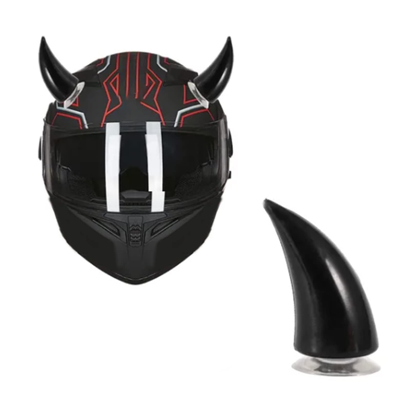 Black Horns for Helmet, Motorcycle Helmet Decoration Rubber Devil Horn for Bike, Motorcycle, Electric Car, Scooter, Skiing and Skating Helmets