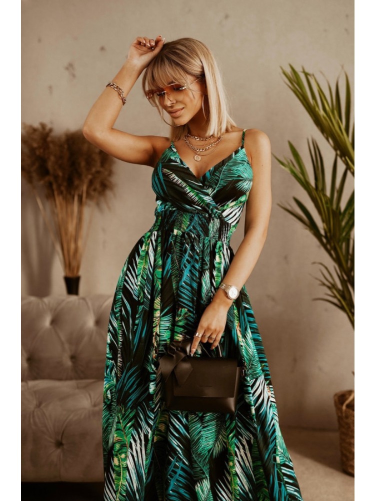 New Summer Backless suspenders V Neck Dress Women Fashion Floral Print Sleeveless Holiday Beach Party Dresses Sweet Casual