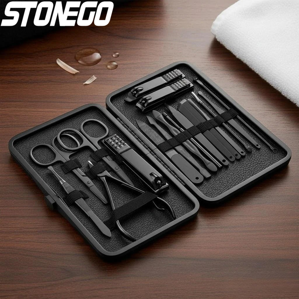 7/12/16/18PCS Nail Clipper Set Stainless Steel Pedicure Manicure Tools Beauty Pliers Trimming Nail Clippers