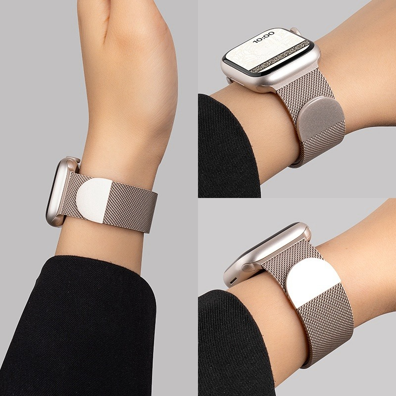 Milanese Loop for Watch Band 44mm 40 41 45 42 46 38mm Metal Bracelet iWatch series 10 9 8 7 6 SE 5 4 3 ultra 2 49mm Strap