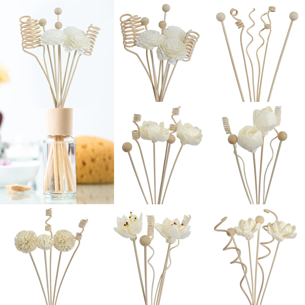 NEW 3 4 5 6PCS Artificial Flower Rattan Reed Fragrance Aroma Diffuser Refill Stick DIY Floral