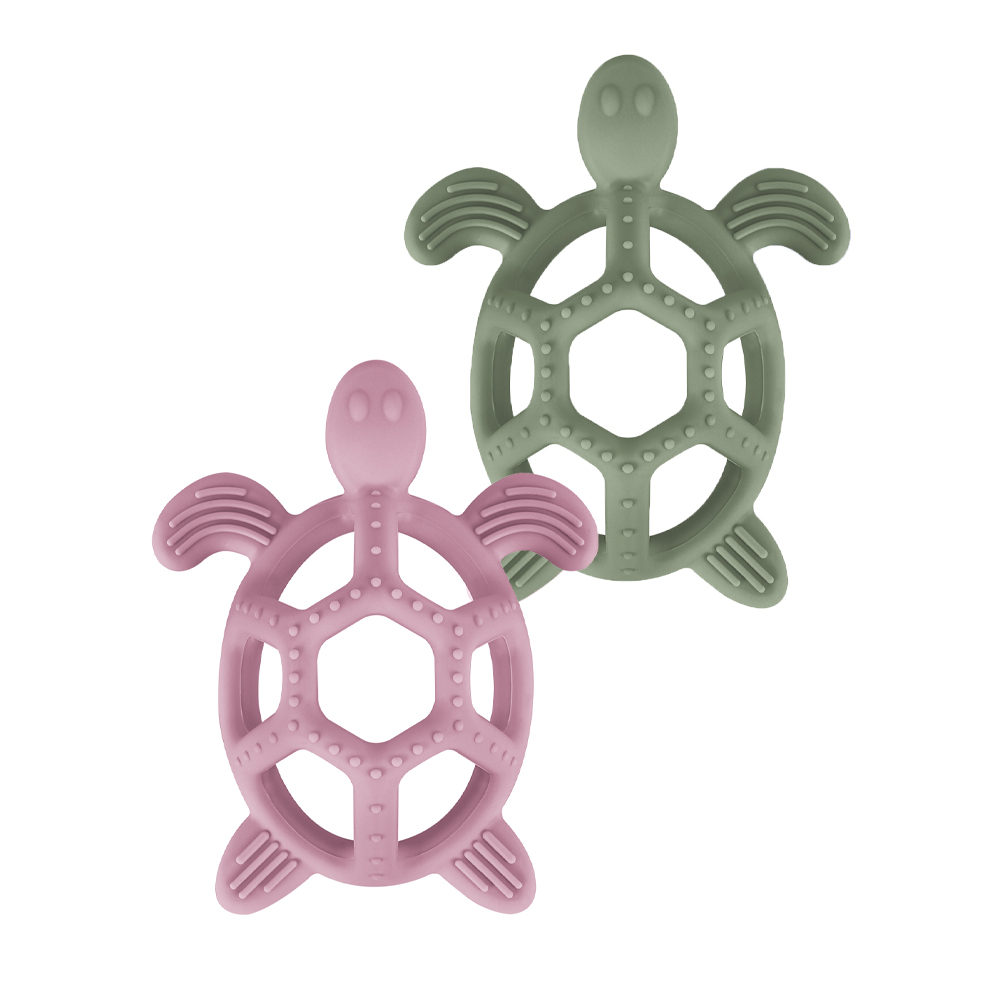 1PC/2PCS Baby Silicone Teether Turtle Shape Molar Toys Soft Silicone Toy for Babies Easy-Grip Shower Toy Baby