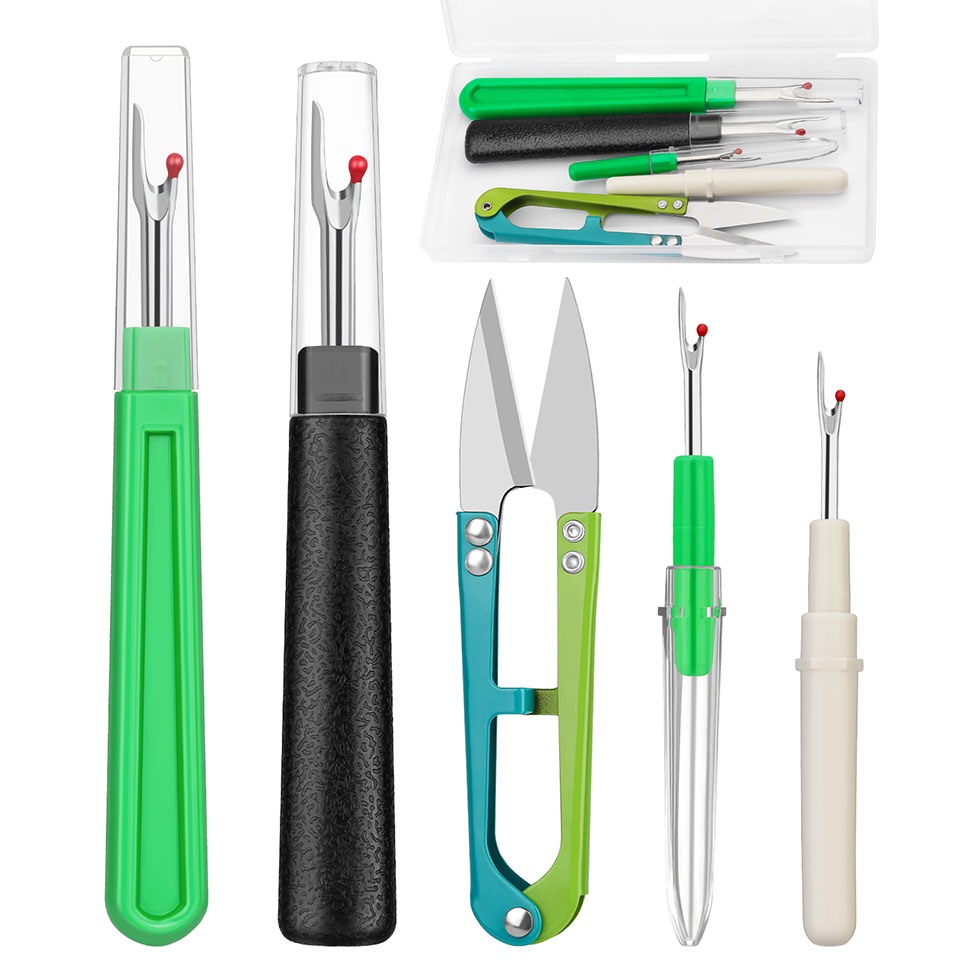 IMAZY Seam Rippers for Sewing 2 Big and 2 Small Stitch Remover Tool Thread Ripper with Thread Snips for Sewing Craft Accessories