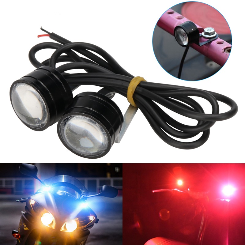 2Pcs Motorcycle Led Light Super Bright Eagle Eye Driving Lamp Scooter Motorbike Modification Brake Light Fog Lamp Accessories dr. eyemo