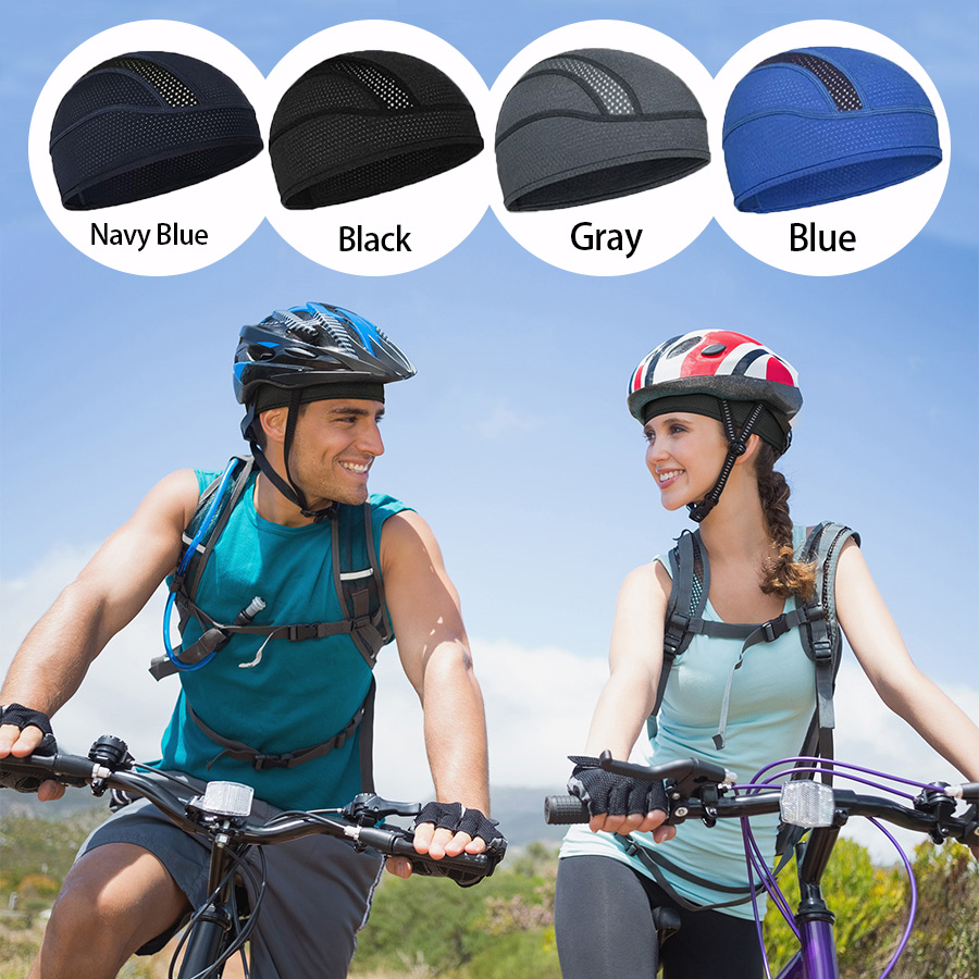Moisture-Wicking Hat, Breathable Skull Cap Bike Helmet Liner, Breathalbe
