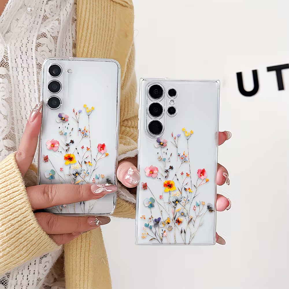 For S26 S25 S24 S23 S22 S21 S20 Note20 Ultra 9 8 10 S8 S9 S10 Plus Lite New Fashion Painted Soft TPU Clear Cover