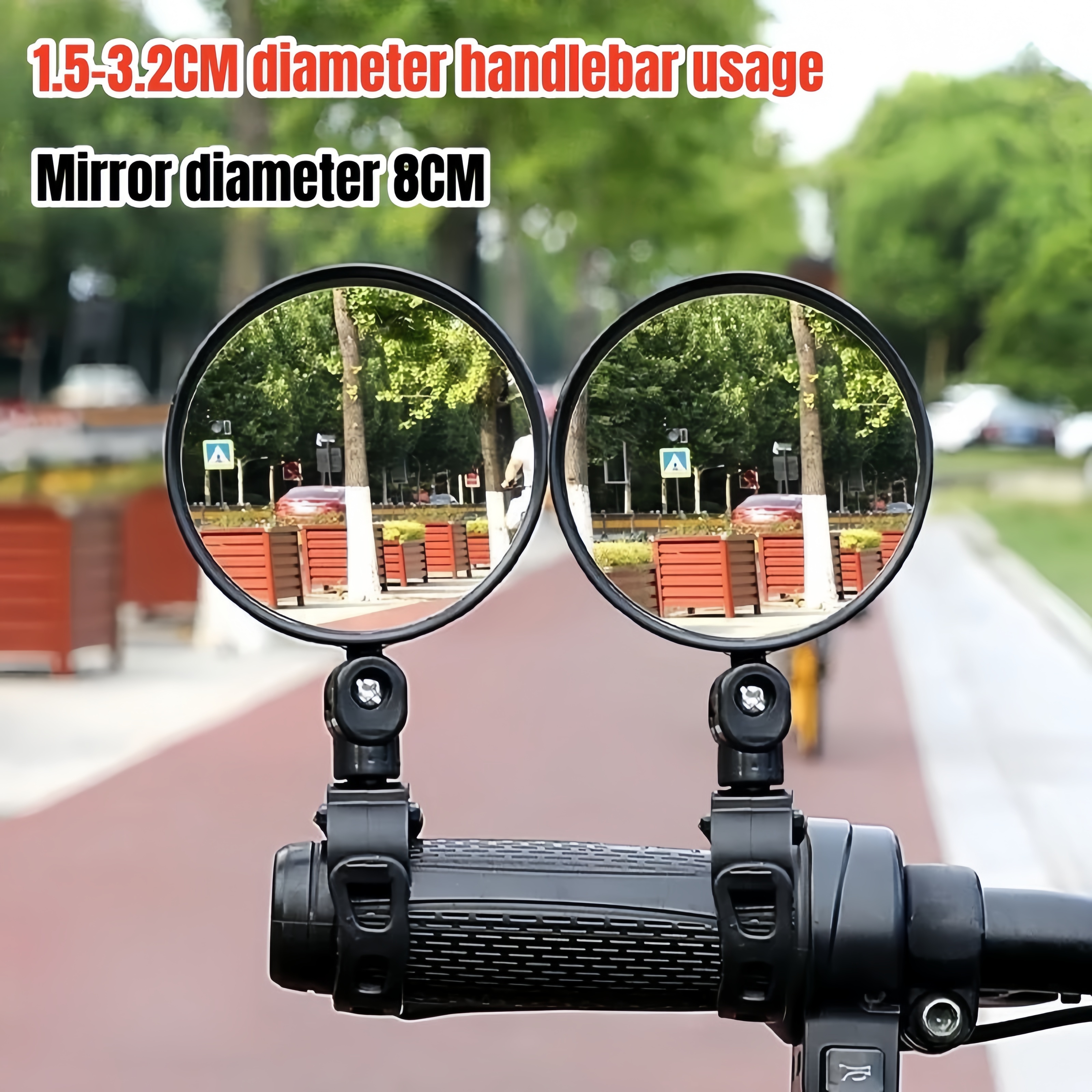 Bicycle rearview mirror 360 ° convex mirror mountain bike rearview mirror rotatable safety side mirror bicycle accessories