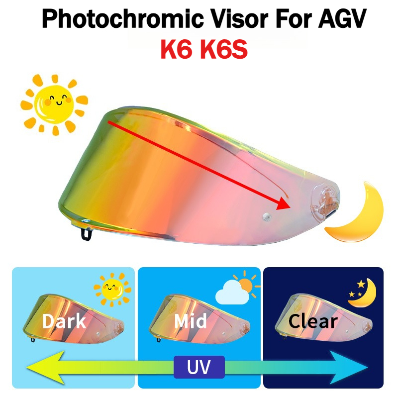 K6 Helmet Shield Visor for AGV K6S K6 Helmet Lens Face Shield Anti-uv Visera Para Casco Motorcycle Helmet Accessories