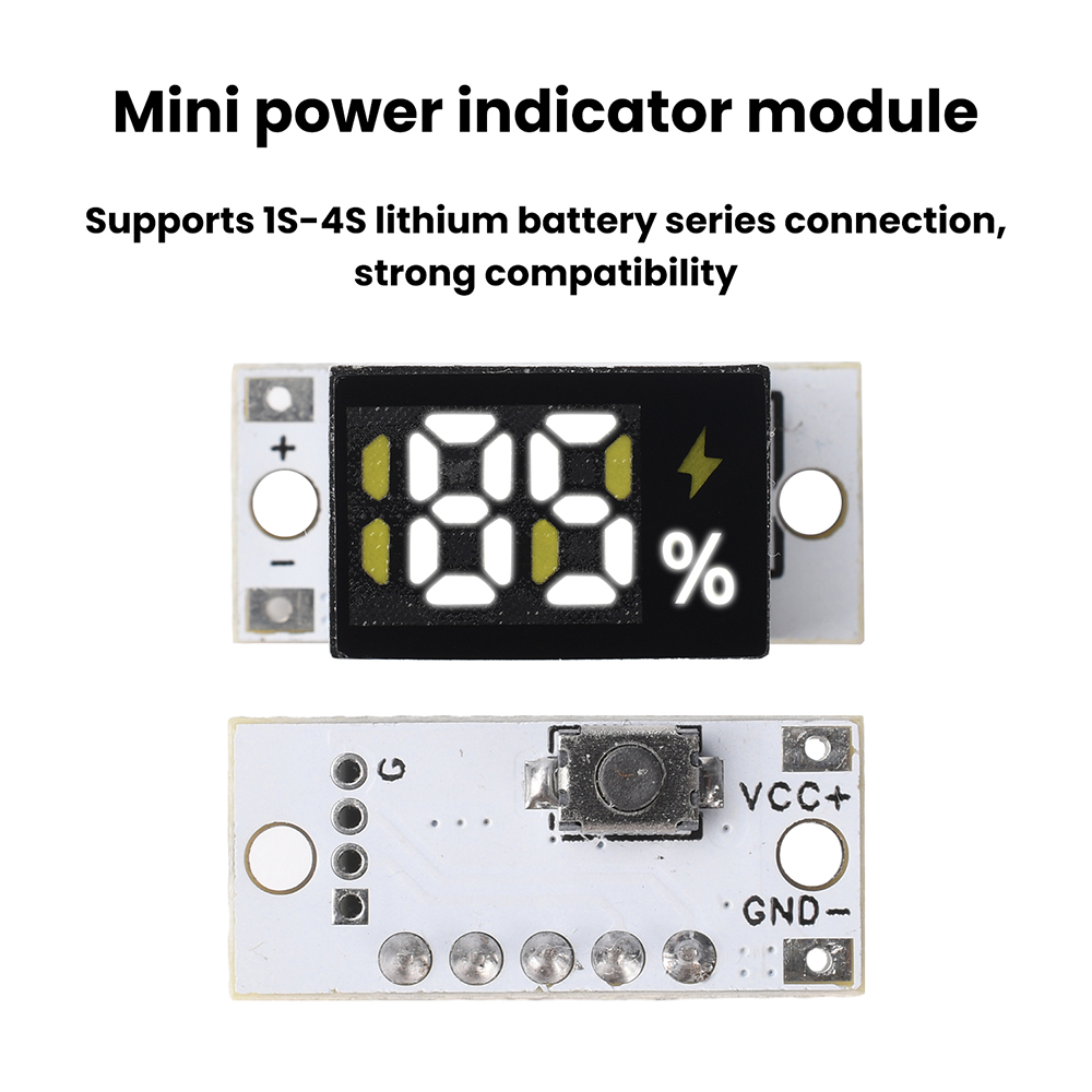 2026 New Mini Battery Level Indicator Voltage Tester 1S 2S 3S 4S Series Battery Meter 1S-4S Lithium Battery LED Display Module