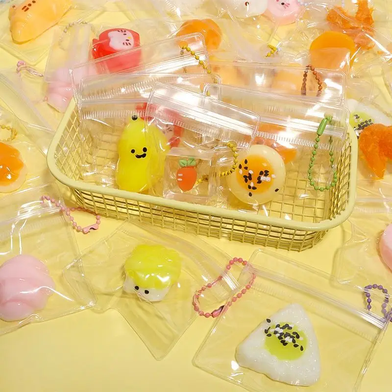 말랑이 6/10PCS Mini Squeeze Toys Stress Relief Toys Cute Simulation Toys Food Rebound Hanging Decorations for Stress Relief