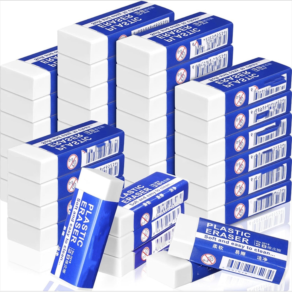 10Pcs 50Pcs White PVC Erasers Student Drawing Tool For School Sketching Painting Art Home Office Supplies
