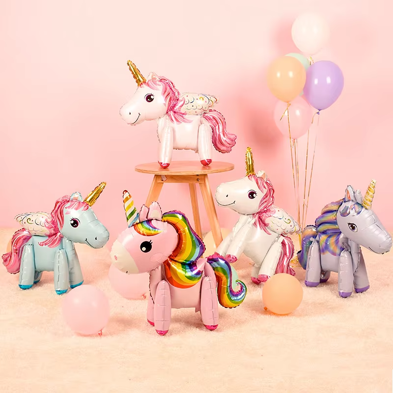 Rainbow Unicorn Horse Balloons Foil Balloons for Kids Girls Birthday Party Baby Shower Decorations Happy Birthday Globos