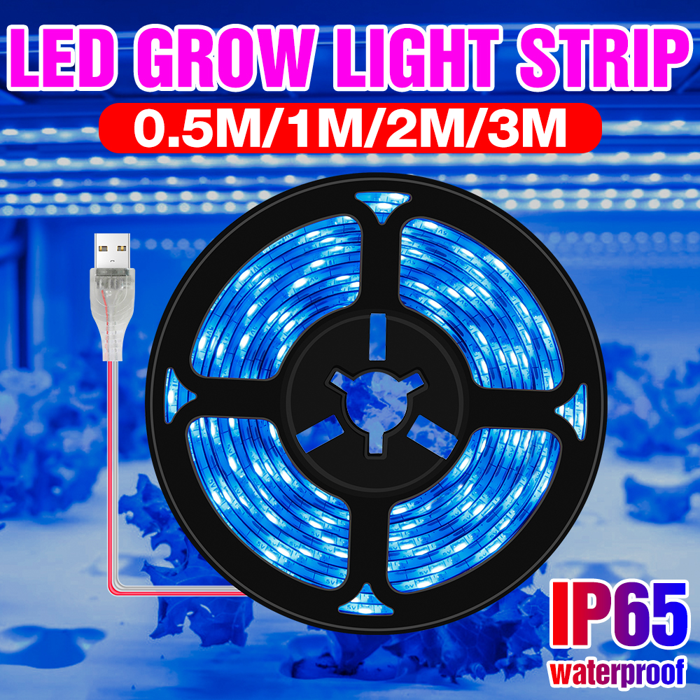 LED Full Spectrum Plant Grow Light Strip USB Indoor Seeds Cultivation Lamp 5V Vegs Hydroponics Succulent Flowers Fill Lighting