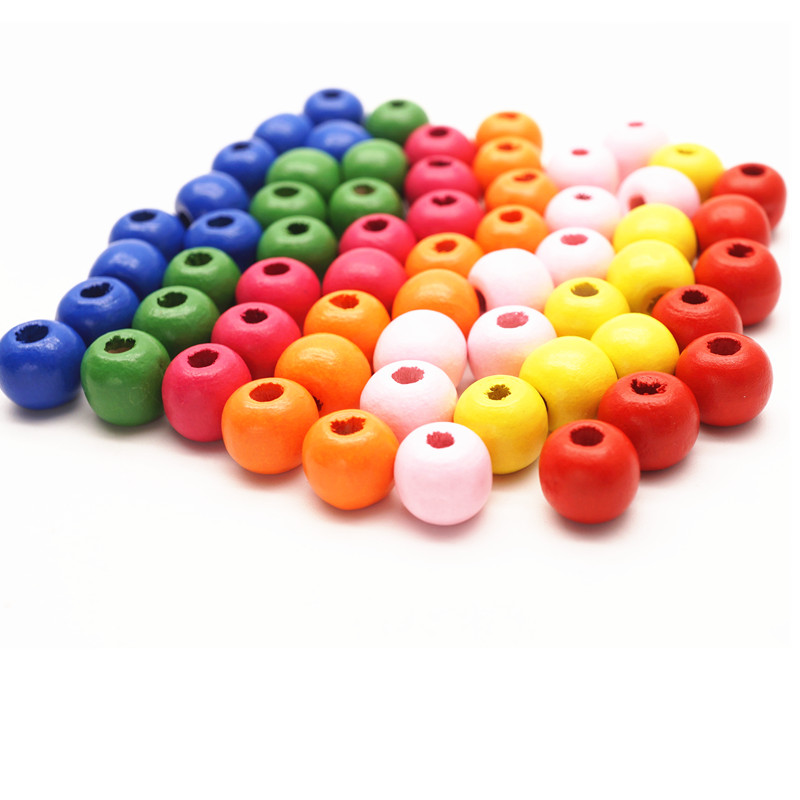 6mm 8mm 10mm Round Wooden Spacer Beads Natural Wood Ball Beads for DIY Jewelry Making Crafts Supplies
