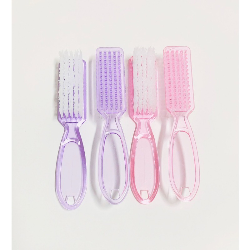 1pc Nail Art Cleaning Brushes, Long Handle & Multi-functional Brush Used for Cleaning Nails(4different colors)