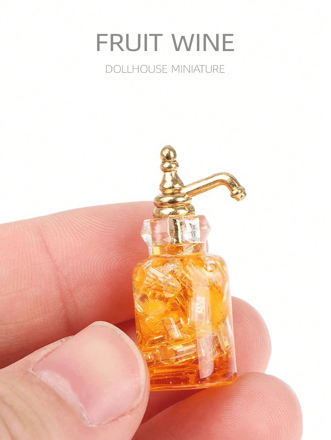 Miniature Glass Jar Fruit & Beverage Bottle 1:12 Scale Dollhouse Mini Simulation Food Toy Kitchen Decor Accessories