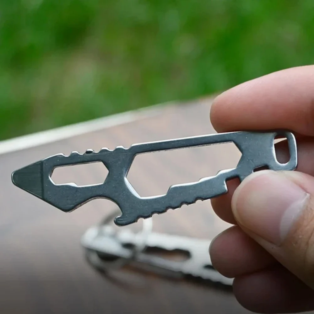 Mini Multifunctional Stainless Steel Pry Bar EDC Hex Wrench Bottle Opener Portable Outdoor Bicycle Repair Tool pen gpt