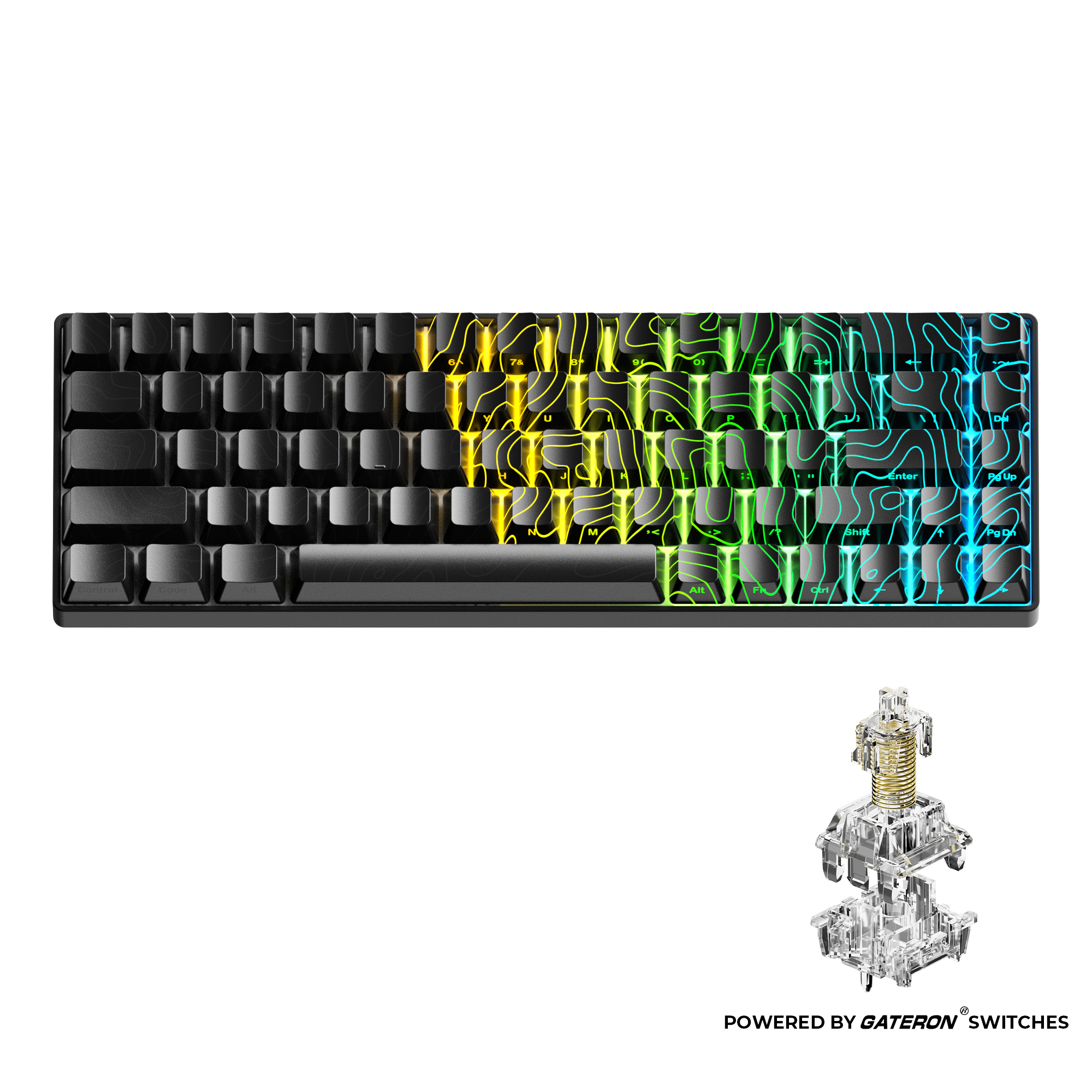 XVX HE68 Max Rapid Trigger Keyboard 60% Percent,Hall Effect Keyboard with Gateron Magnetic Jade Max Switch,CNC Aluminum Black