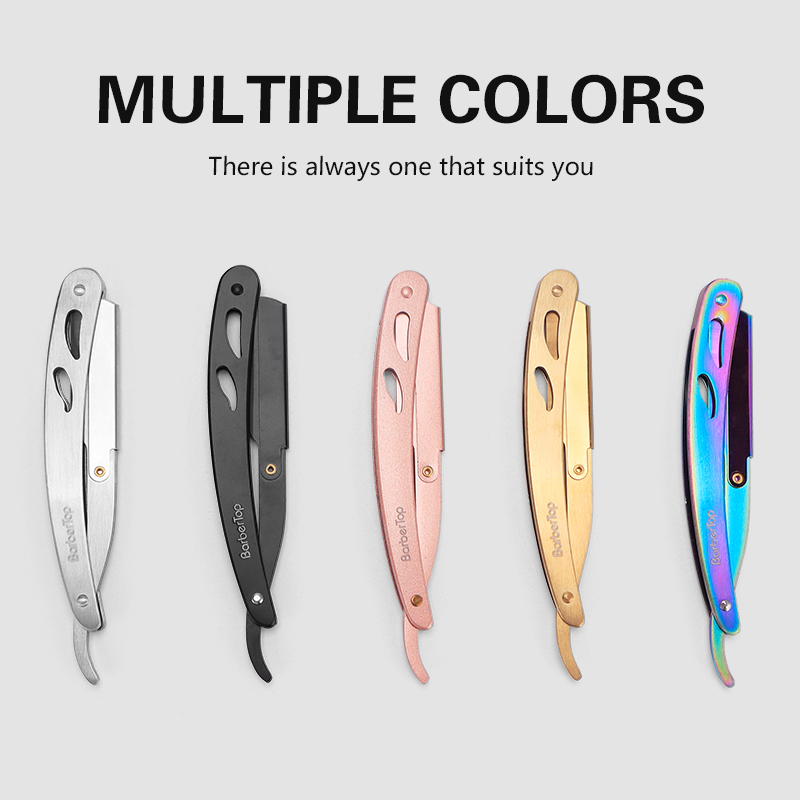 Barbershop Men Manual Razor Classical Stainless Steel Folded Razor Pro Barber Face Beard Cutting Shaving Shaver Salon Home Tools