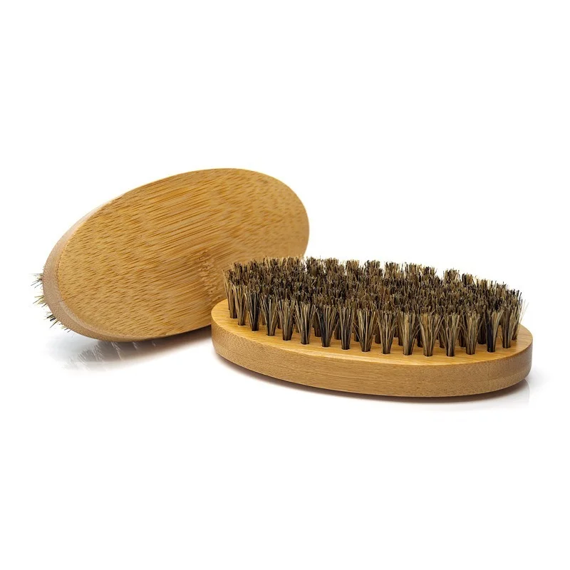 1PC Eco Friendly Boar Bristle Men's Shaving Brush Portable Barber Natural Beard Brush For Facial Cleaning Mustache Tools
