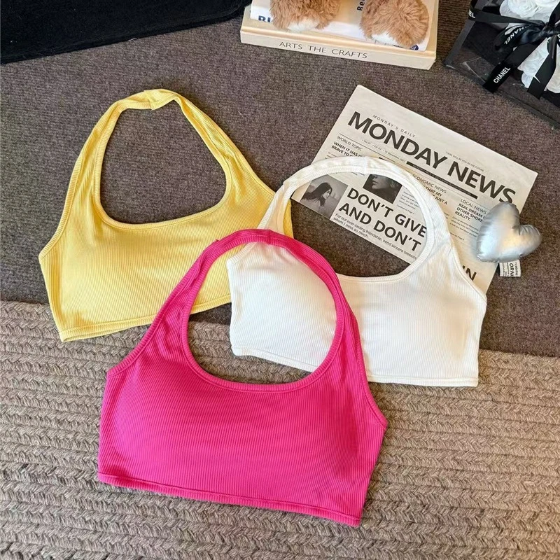 2026 Hot Girl Summer Sports U-neck Camis Women's Crop Tops New Running Underwear Hanging Neck Back Fitness Tank Tops
