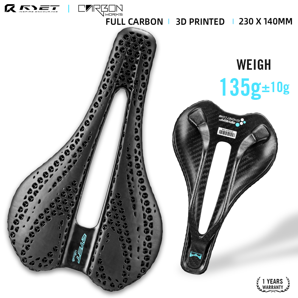 RYET Carbon 3D-printed Bike Saddle Ultralight Bicycle Saddle For Men Women Triathlon Road MTB Mountain Gravel Cycling Saddle