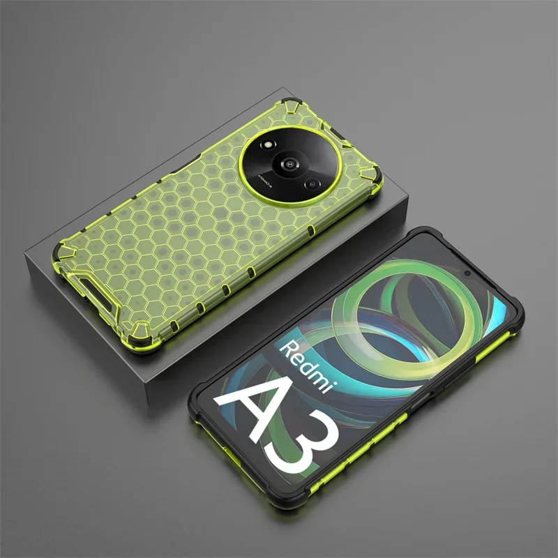 Luxury Transparent Shockproof Armor Cases for RedmiA3 Redmy Redme A3 A 3 3A 4G 2024 6.71" Back Cover for Xiaomi Redmi A3 4G Case