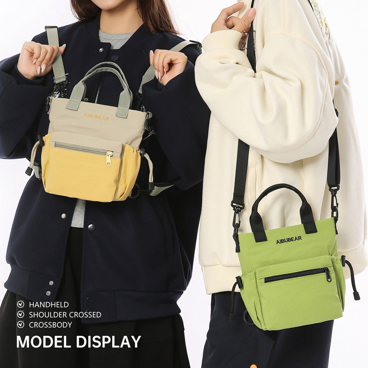 Mini Handbag Nylon Oxford Cloth Small Handbag 2026 New Model Mobile Phone Crossbody Bag Multifunctional Backpack Student Tutoring Class Hiking Camping