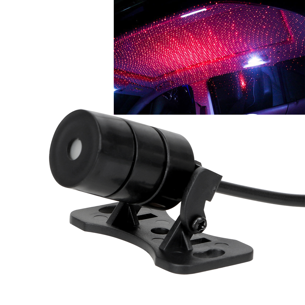 Car Star Lights DJ Music Sound Lamp Interior Decorative Light Spotlight Car Roof Light Starry Projection Interior Modification