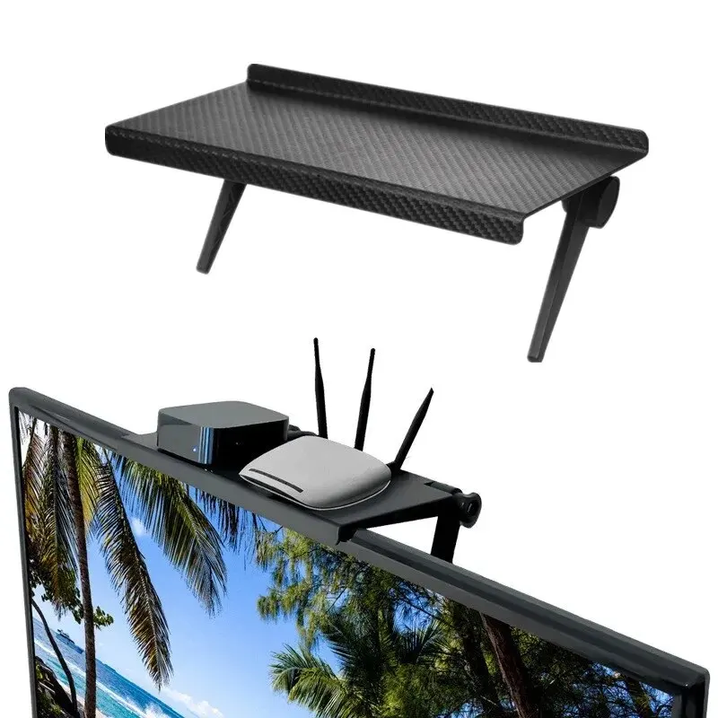 Computer and TV screen storage rack, wireless router, decoder storage rack bathroom accessories shelf closet organizer