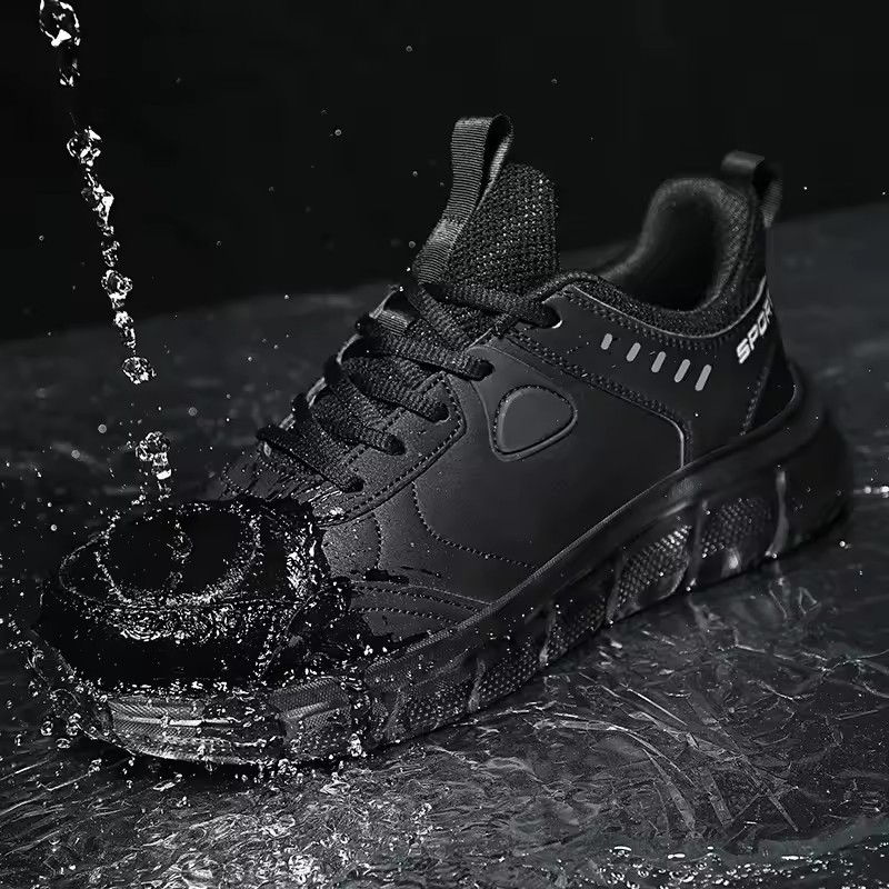 Men Hiking Shoes New Leather Windproof Lightweight Simple Versatile Jogging Male Sneakers Outdoor Non-Slip Wear Resistant Shoes