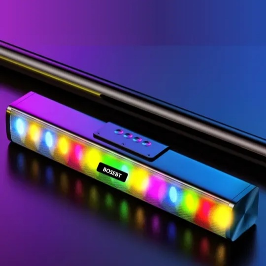 BOSEBT D02+ Rainbow RGB Sound Bar Wireless Bluetooth Speaker