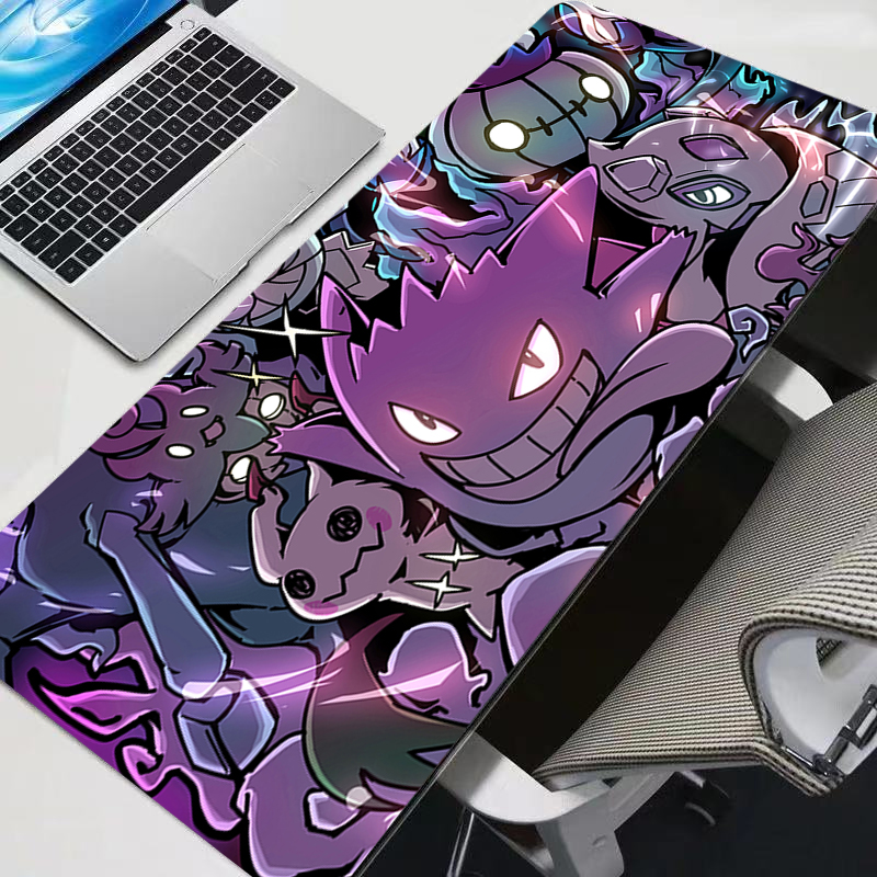 New Pokemon G-gengar Mouse Pad Computer Laptop Anime Keyboard Mouse Mat Large Mousepad Keyboards Gamers Decoracion Desk Mat