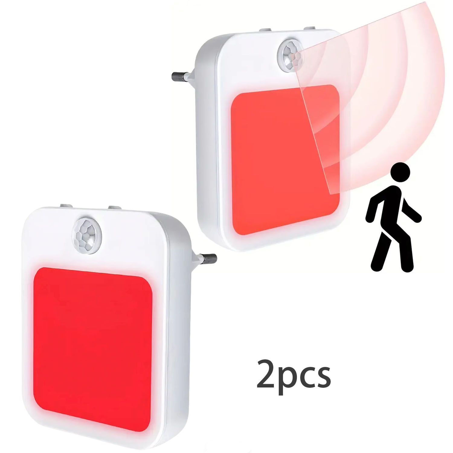 2pcs Night Lights Plug into Wall, LED Motion Sensor Light Indoor，Night Lights for Bedroom,Bathroom,Kitchen,Hallway
