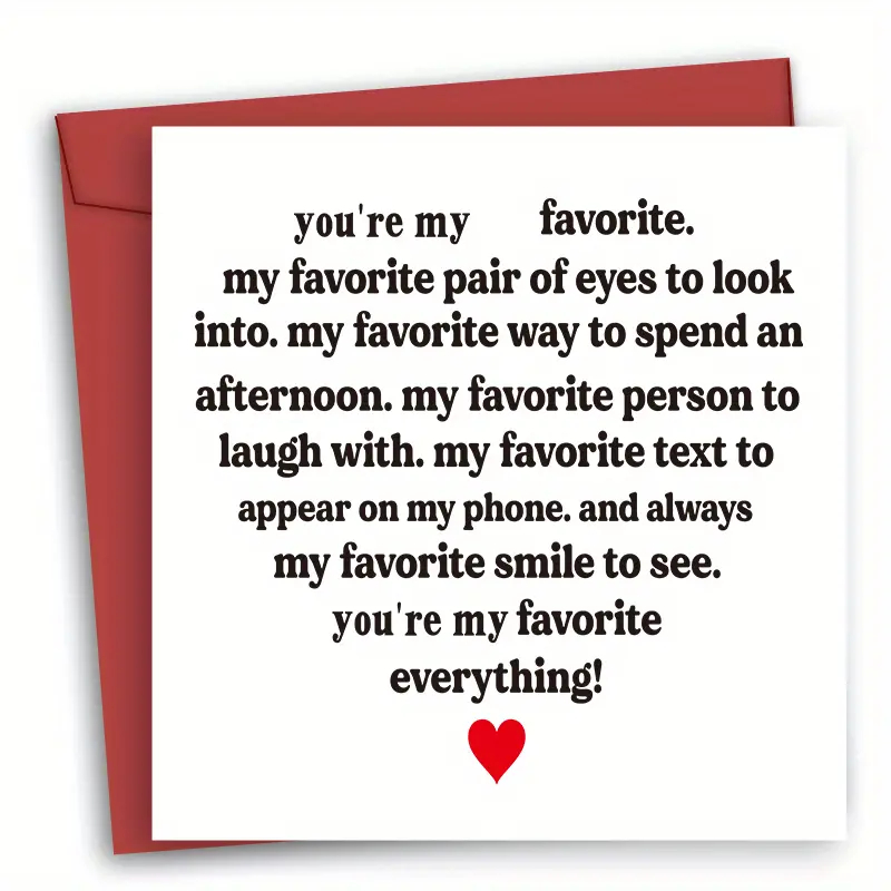 1Pc Personalised Card With Envelope - Funny Anniversary/Birthday Card For Husband Boyfriend, Romantic Love Greeting Card