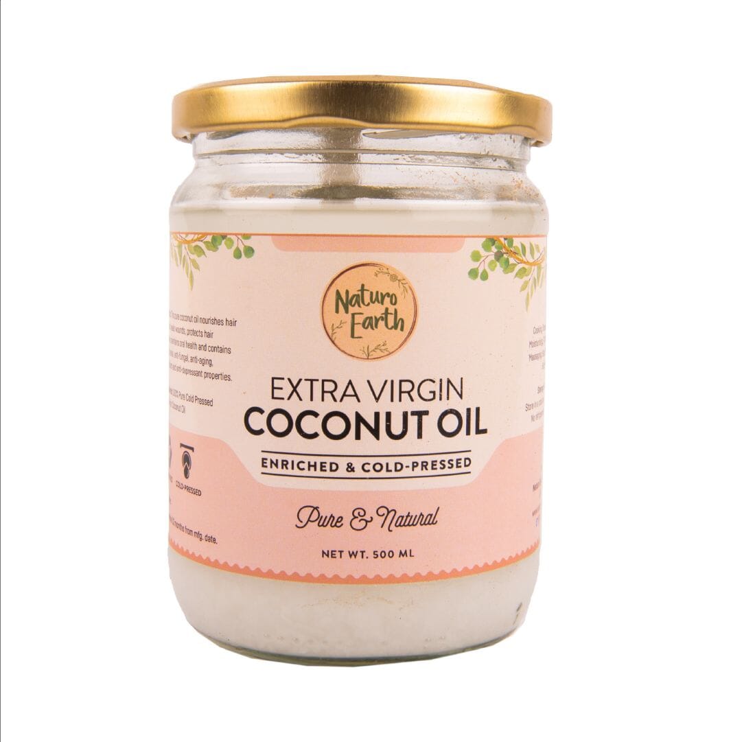 Cold Pressed Extra Virgin Edible Coconut Oil | Multipurpose Coconut Oil for Skin Care, Hair Massage, Cooking, 500 ml - image 1
