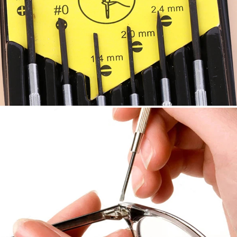 New 6Pcs Glasses Repair Screwdriver Set With Slotted Phillips Bits Tool Steel For Watch Glasses Screw Driver Repair Tools