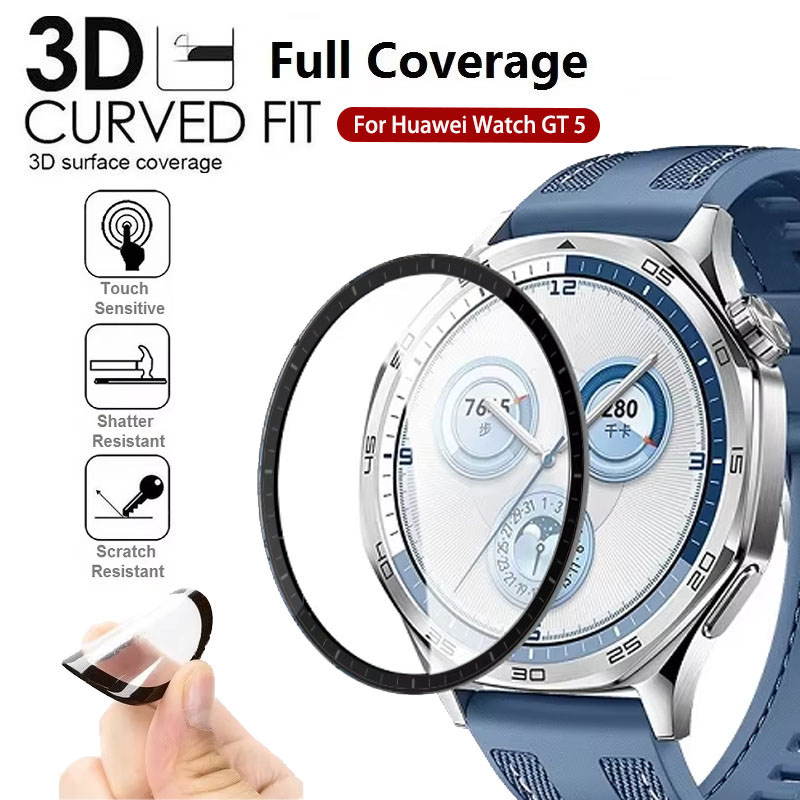 For Huawei Watch GT 5 Full Cover Screen Black Soft Edge Film For Huawei Watch GT5 41MM 46MM Smartwatch Accessories HD Clear Film