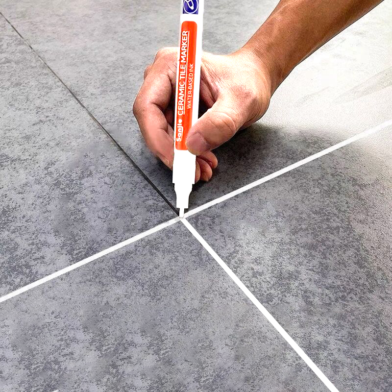 3 Pcs Waterproof White Marker Pen Wall Seam Repair Tiles Grout Markers Pens Floor Bathroom Decontamination Paint Brush Tools