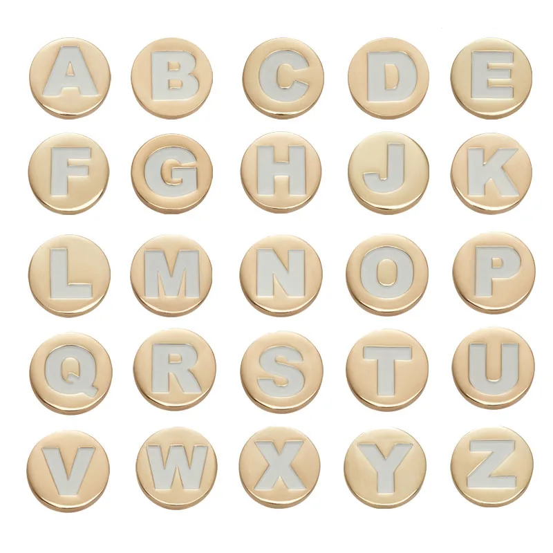 1PCS New Bling Gold Letter Shoe Charm Alphabet Alphabet Characters for Clog Sandals Shoe Decoration Boys Girls Men Women